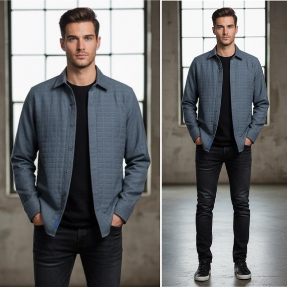 WRK Other - WRK Work Rest Karma Quilted Snap Button Down Flannel Shirt Casual Grid Mens XS